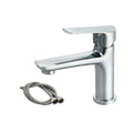 Modern Chrome Bathroom Faucet 1 Hole, Single Hole Bathroom Sink Faucet for Vanity
