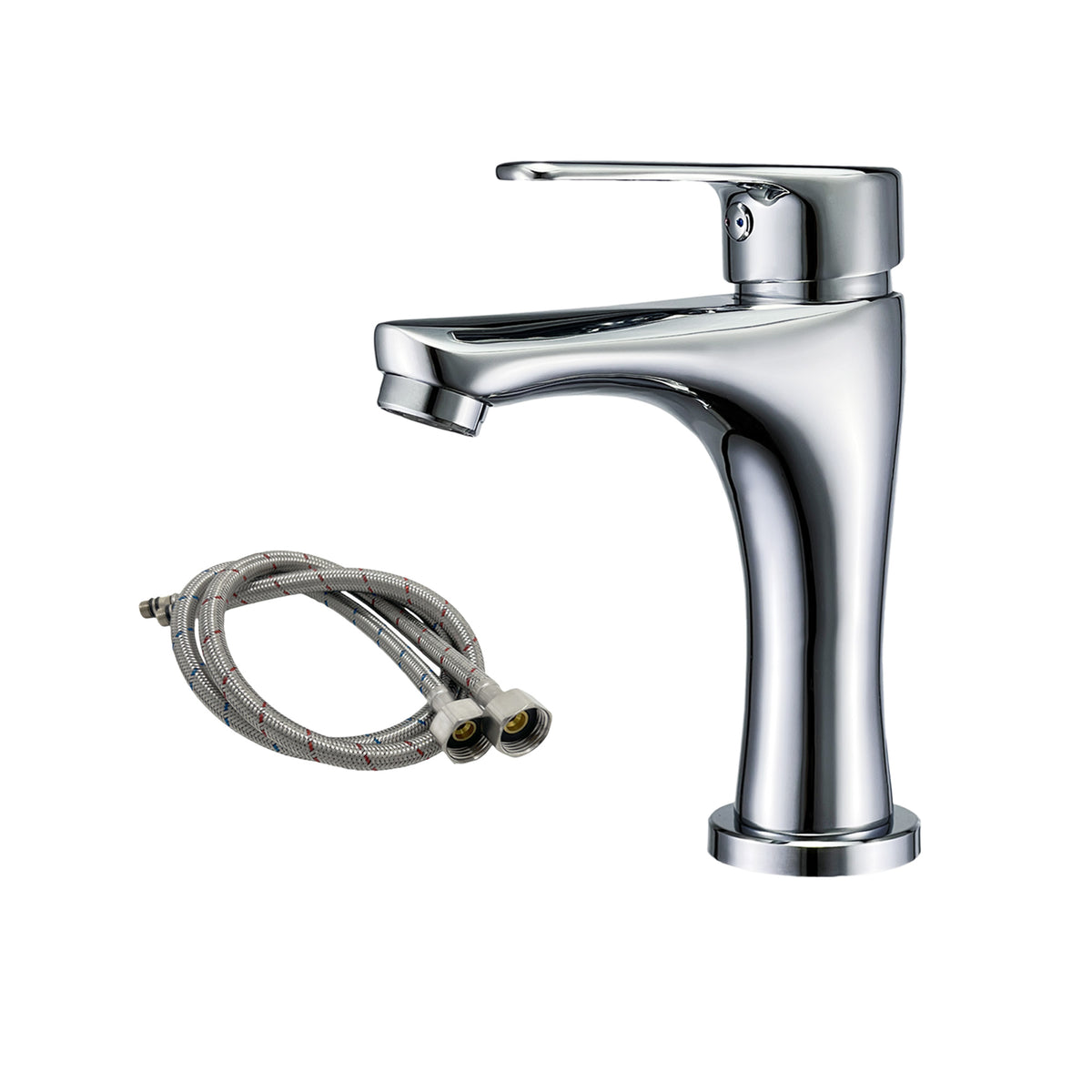 Compact Chrome Bathroom Faucet – Small Single Handle Vanity Sink Faucet