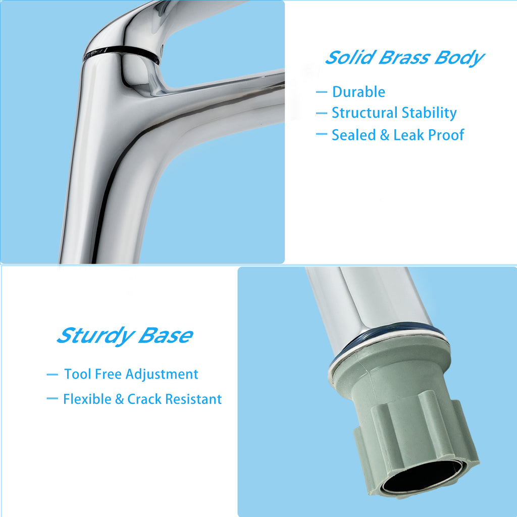 Modern Chrome Bathroom Faucet – Single Handle