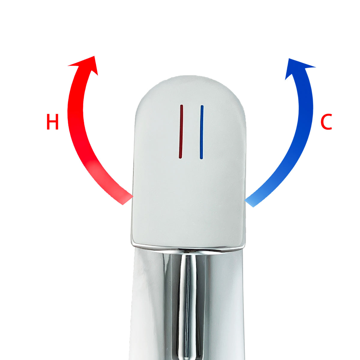 Modern Chrome Bathroom Faucet – Single Handle